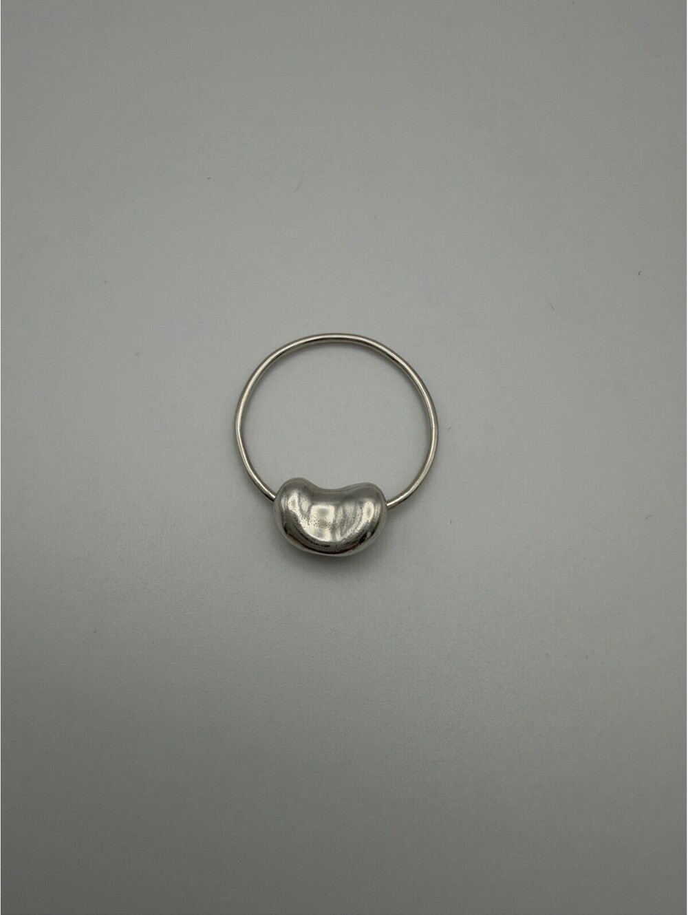Authentic Tiffany & Co Elsa Peretti Bean Ring Sterling Silver 925 Size 7.5